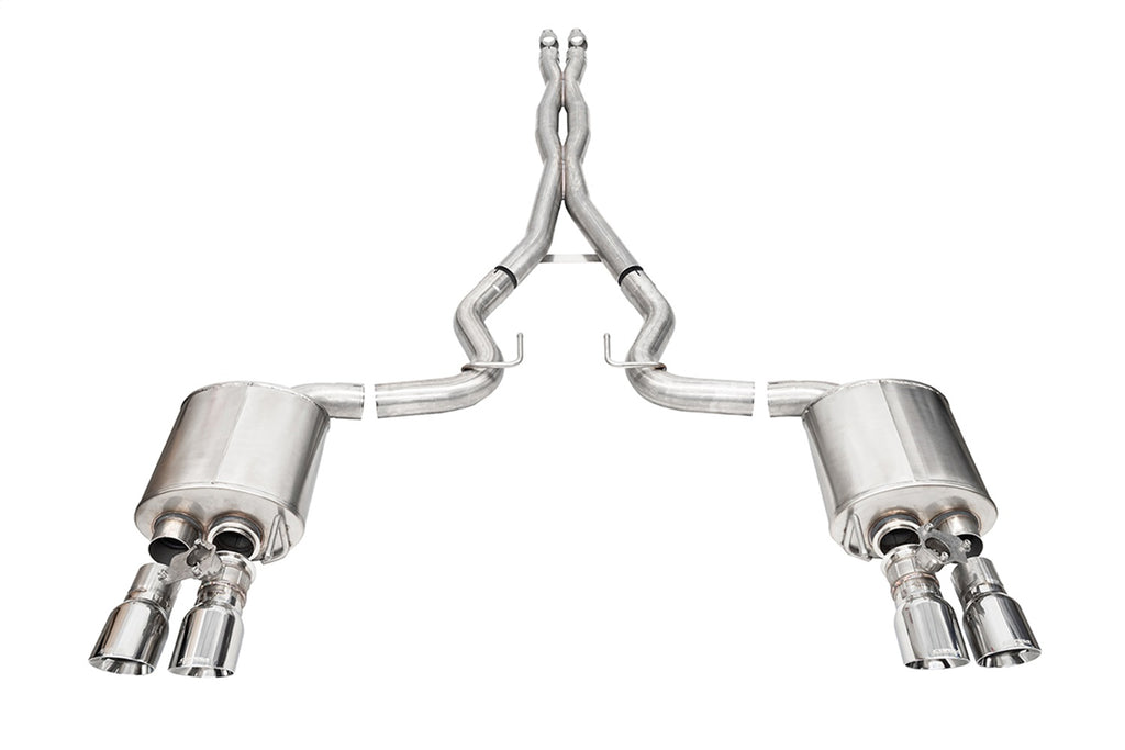 Corsa Performance 21259 3.0in. Dual Rear Exit Cat-Back with Twin 4.0in. Polished Pro-Series Tips for Select Ford Mustang