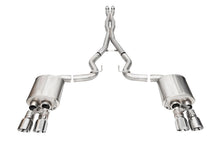 Load image into Gallery viewer, Corsa Performance 21259 3.0in. Dual Rear Exit Cat-Back with Twin 4.0in. Polished Pro-Series Tips for Select Ford Mustang