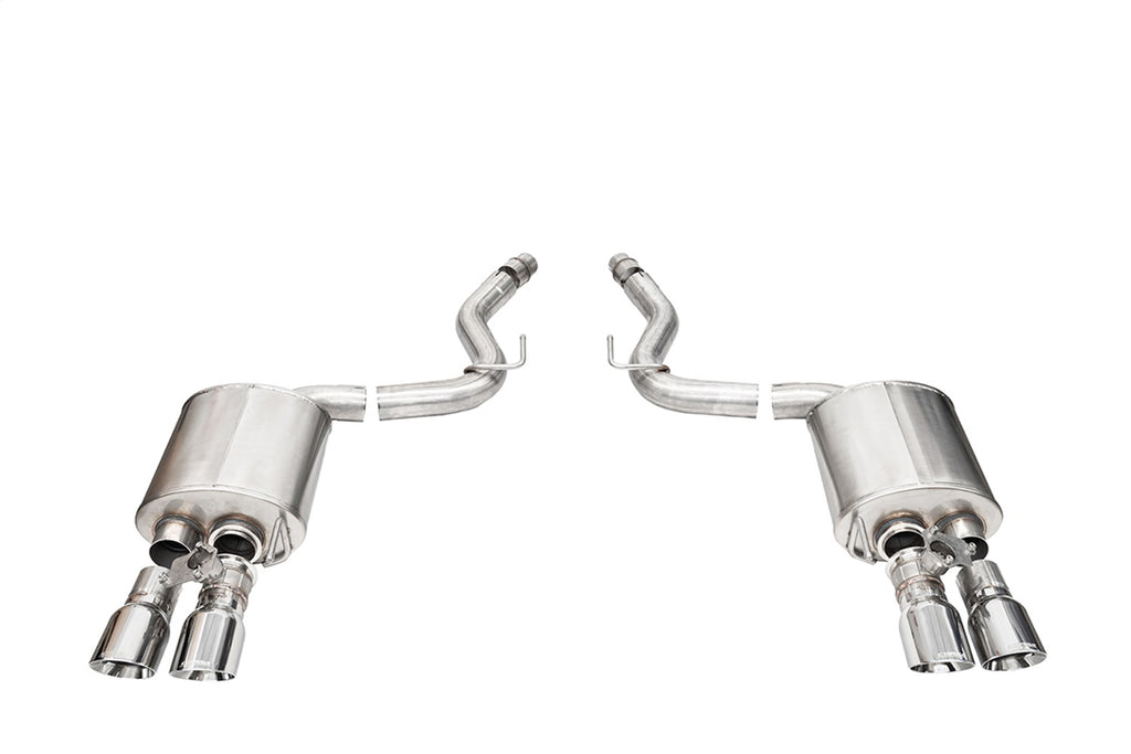 Corsa Performance 21261 3.0in. Dual Rear Exit Axle-Back with Twin 4.0in. Polished Pro-Series Tips for Select Ford Mustang