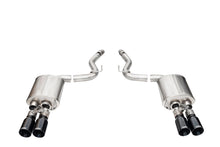 Load image into Gallery viewer, Corsa Performance 21262BLK 3.0in. Dual Rear Exit Axle-Back with Twin 4.0in. Black PVD Straight Cut Tips for Select Ford Mustang