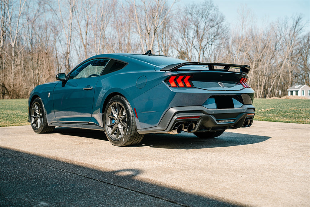 Corsa Performance 21265BLK 3.0in. Dual Rear Exit Cat-Back with Twin 4.5in. Black PVD Slash Pro-Series Tips for Select Ford Mustang