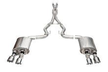 Load image into Gallery viewer, Corsa Performance 21265 3.0in. Dual Rear Exit Cat-Back with Twin 4.5in. Polished Slash Pro-Series Tips for Select Ford Mustang