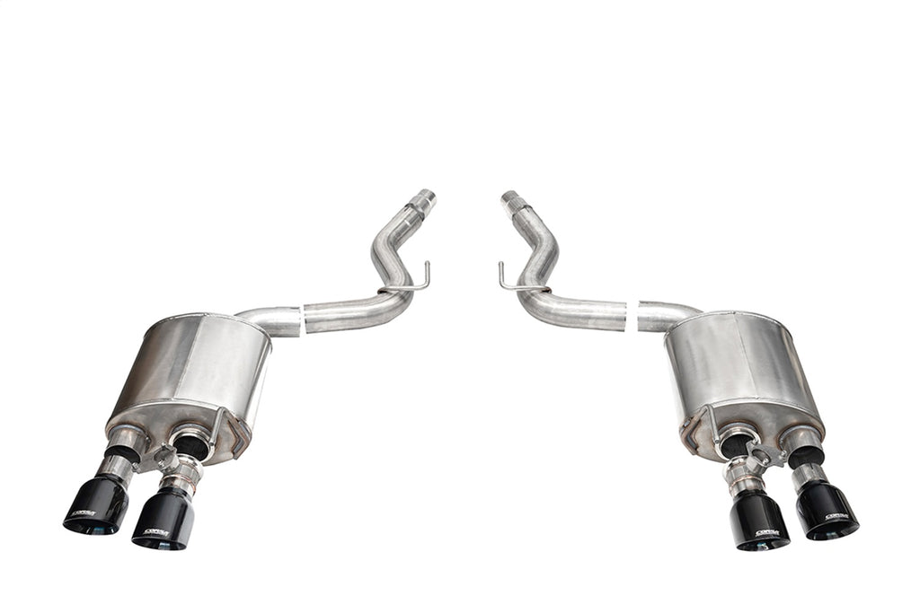 Corsa Performance 21267BLK 3.0in. Dual Rear Exit Axle-Back with Twin 4.5in. Black PVD Slash Pro-Series Tips for Select Ford Mustang