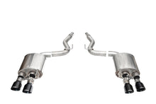 Load image into Gallery viewer, Corsa Performance 21267BLK 3.0in. Dual Rear Exit Axle-Back with Twin 4.5in. Black PVD Slash Pro-Series Tips for Select Ford Mustang