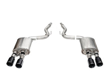 Load image into Gallery viewer, Corsa Performance 21268BLK 3.0in. Dual Rear Exit Axle-Back with Twin 4.5in. Black PVD Straight Pro-Series T for Select Ford Mustang
