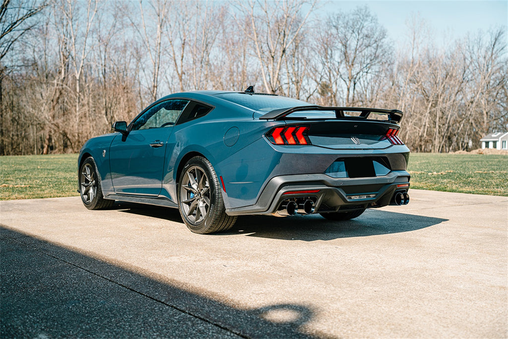Corsa Performance 21268BLK 3.0in. Dual Rear Exit Axle-Back with Twin 4.5in. Black PVD Straight Pro-Series T for Select Ford Mustang