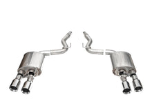 Load image into Gallery viewer, Corsa Performance 21268 3.0in. Dual Rear Exit Axle-Back with Twin 4.5in. Polished Straight Pro-Series Ti for Select Ford Mustang