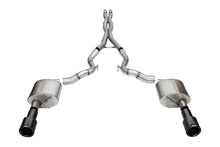Load image into Gallery viewer, Corsa Performance 21271CFBLK 3.0in. Dual Rear Exit Cat-Back Exhaust System with 4.5in. Straight Cut Carbon Fi for Select Ford Mustang