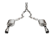 Load image into Gallery viewer, Corsa Performance 21271 3.0in. Dual Rear Exit Cat-Back Exhaust System with 4.5in. Polished Straight Cut for Select Ford Mustang