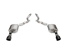 Load image into Gallery viewer, Corsa Performance 21272BLK 3.0in. Dual Rear Exit Axle-Back Exhaust System with 4.5in. Black PVD Pro Series for Select Ford Mustang
