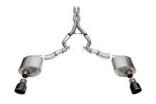 Load image into Gallery viewer, Corsa Performance 21274BLK 3.0in. Dual Rear Exit Cat-Back Exhaust System with 4.5in. Black PVD Pro Series T for Select Ford Mustang