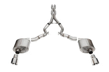 Load image into Gallery viewer, Corsa Performance 21274 3.0in. Dual Rear Exit Cat-Back Exhaust System with 4.5in. Polished Pro Series Ti for Select Ford Mustang