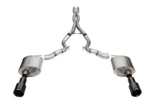 Load image into Gallery viewer, Corsa Performance 21275CFBLK 3.0in. Dual Rear Exit Cat-Back Exhaust System with 4.5in. Black PVD Straight Cut for Select Ford Mustang