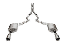 Load image into Gallery viewer, Corsa Performance 21275 3.0in. Dual Rear Exit Cat-Back Exhaust System with 4.5in. Polished Straight Cut for Select Ford Mustang