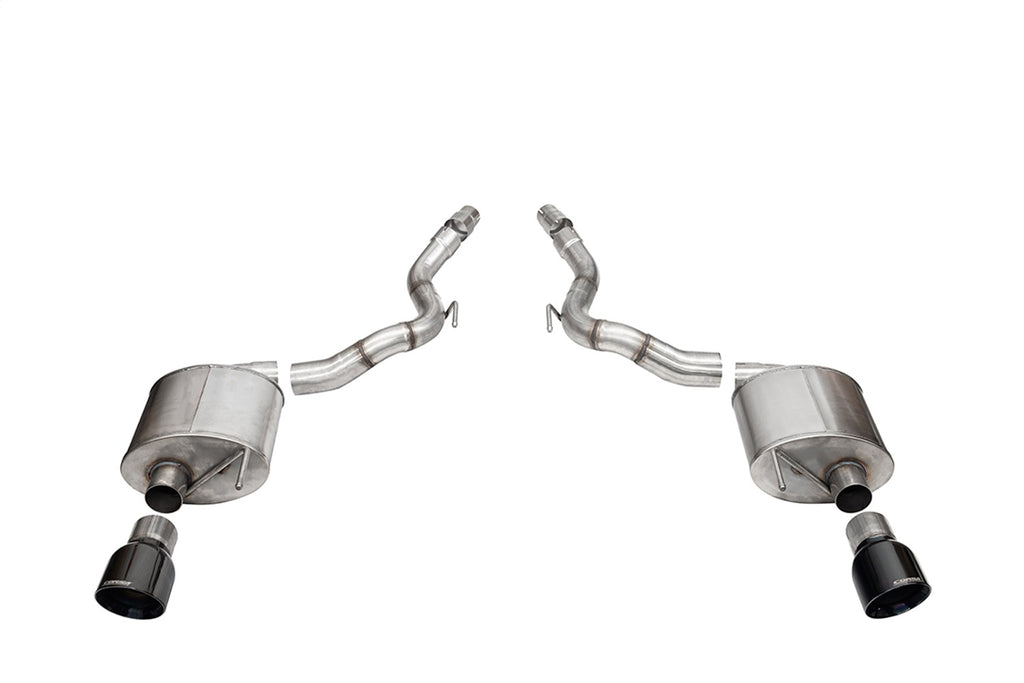 Corsa Performance 21276BLK 3.0in. Dual Rear Exit Axle-Back Exhaust System with 4.5in. Black PVD Pro Series for Select Ford Mustang