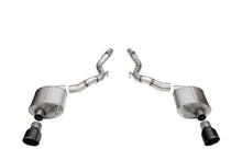 Load image into Gallery viewer, Corsa Performance 21276BLK 3.0in. Dual Rear Exit Axle-Back Exhaust System with 4.5in. Black PVD Pro Series for Select Ford Mustang