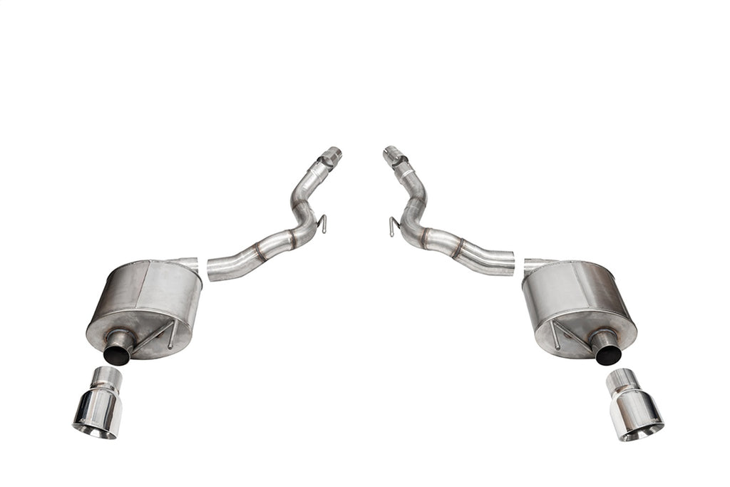 Corsa Performance 21276 3.0in. Dual Rear Exit Axle-Back Exhaust System with 4.5in. Polished Pro Series T for Select Ford Mustang