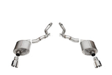 Load image into Gallery viewer, Corsa Performance 21276 3.0in. Dual Rear Exit Axle-Back Exhaust System with 4.5in. Polished Pro Series T for Select Ford Mustang