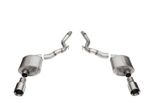 Load image into Gallery viewer, Corsa Performance 21277 3.0in. Dual Rear Exit Axle-Back Exhaust System with 4.5in. Polished Straight Cut for Select Ford Mustang