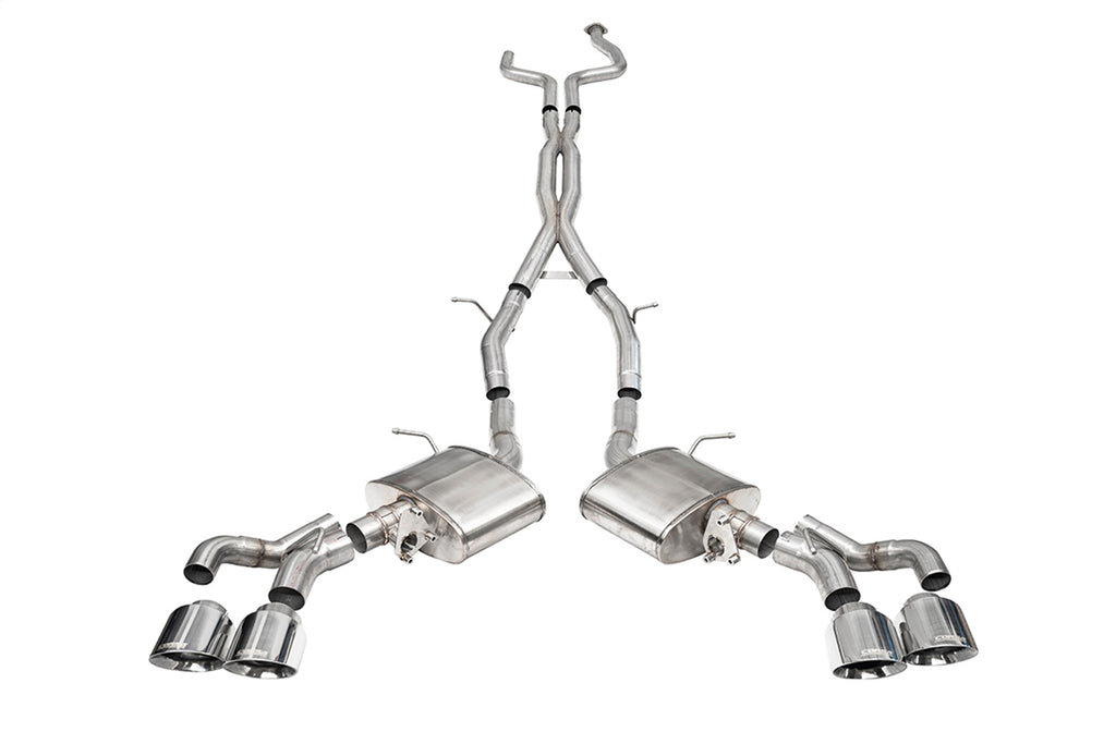 Corsa Performance 21320 3in. Cat-Back Exhaust with Dual Mode Active Exhaust; Corsa Double X-Pipe; Dual R for Select Cadillac CT5