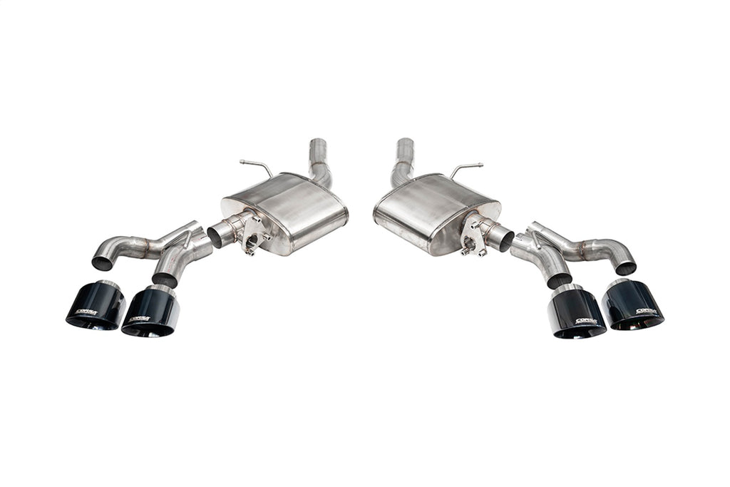 Corsa Performance 21322BLK 3in. Axle-Back Exhaust with Dual Mode Active Exhaust; Dual Rear Exit with Twin 4 for Select Cadillac CT5