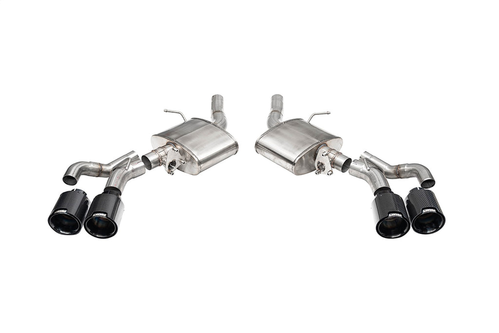 Corsa Performance 21322CFBLK 3in. Axle-Back Exhaust with Dual Mode Active Exhaust; Dual Rear Exit with Twin 4 for Select Cadillac CT5