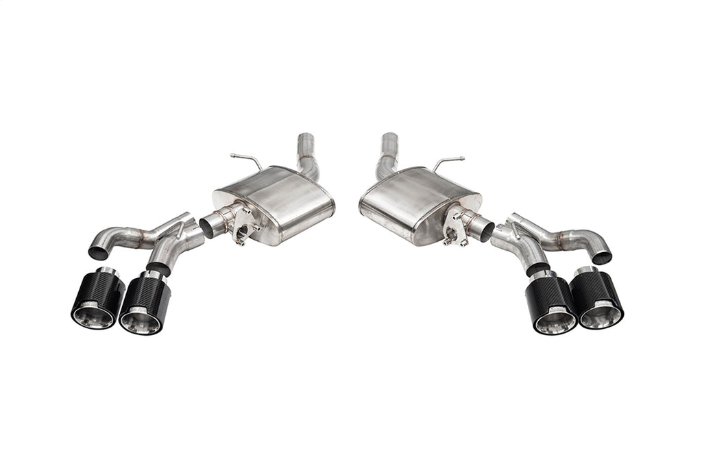 Corsa Performance 21322CF 3in. Axle-Back Exhaust with Dual Mode Active Exhaust; Dual Rear Exit with Twin 4 for Select Cadillac CT5
