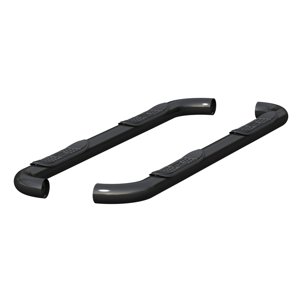 ARIES 214009 3in. Round Black Stainless Side Bars; Select Silverado; Sierra 1500; 2500; 3500 - Truck Part Superstore