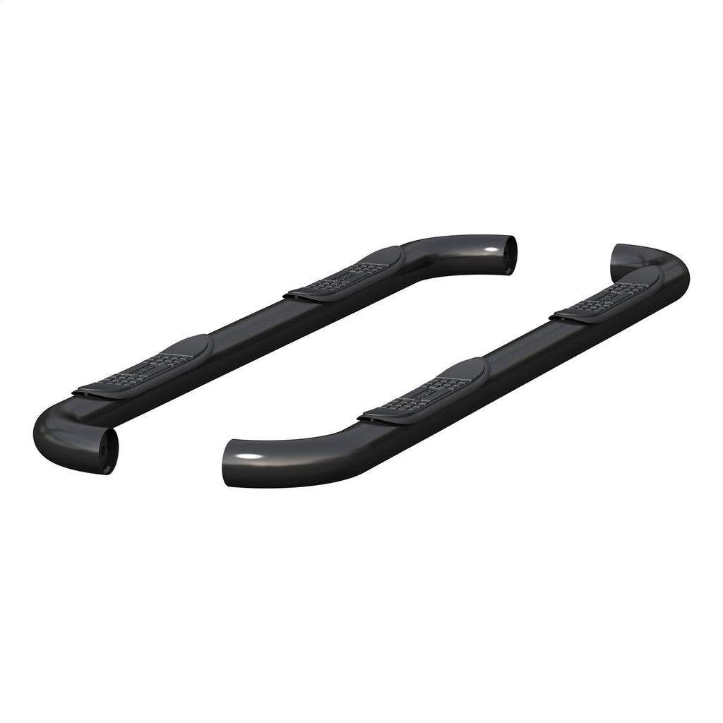 ARIES 214009 3in. Round Black Stainless Side Bars; Select Silverado; Sierra 1500; 2500; 3500 - Truck Part Superstore