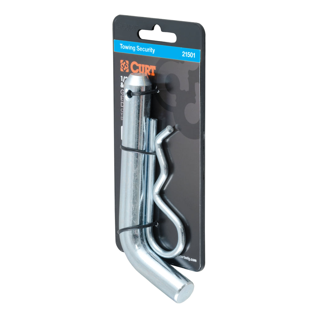 CURT 21501 5/8" Hitch Pin (2" Receiver, Zinc, Packaged)