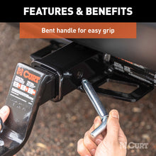 Load image into Gallery viewer, CURT 21502 1/2" Hitch Pin with 5/8" Adapter (1-1/4" or 2" Receiver, Zinc, Packaged)