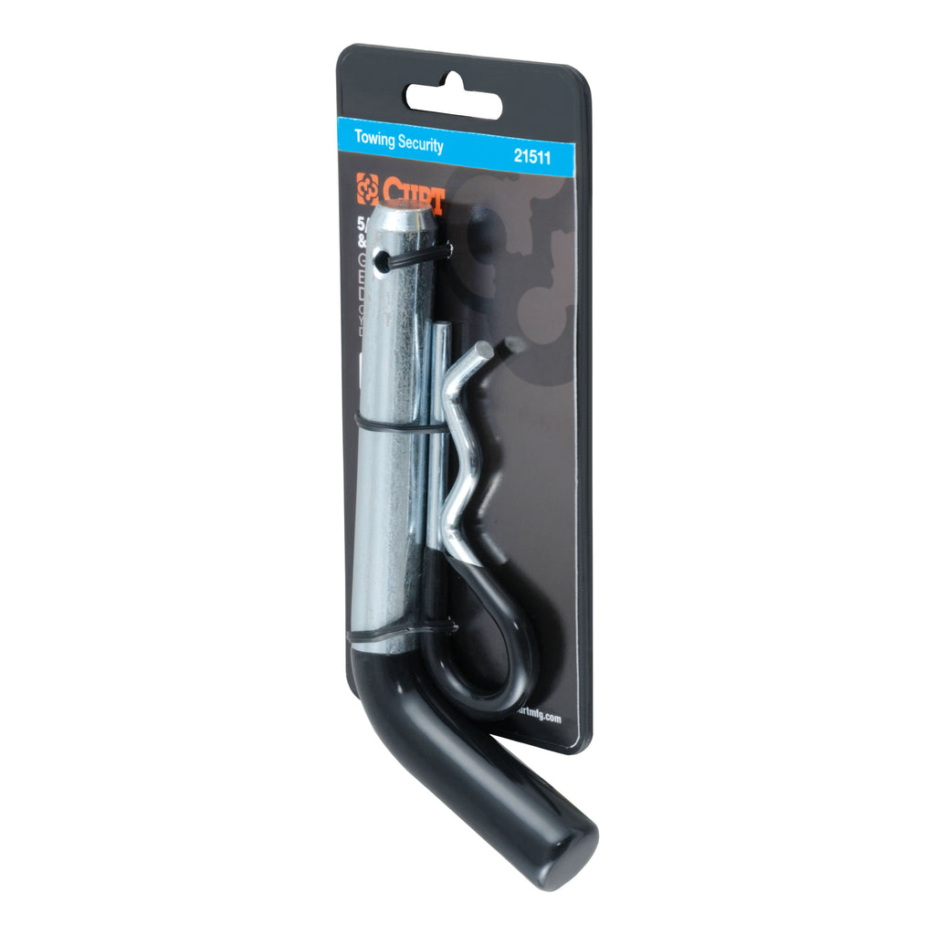 CURT 21511 5/8" Hitch Pin (2" Receiver, Zinc with Rubber Grip, Packaged)