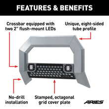 Load image into Gallery viewer, ARIES 2152100 AdvantEDGE 5-1/2in. Chrome Aluminum Bull Bar with Lights; Select Toyota Tundra - Truck Part Superstore