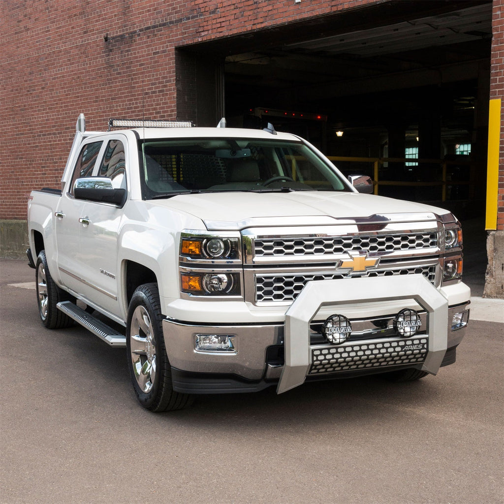 ARIES 2154001 AdvantEDGE 5-1/2in. Chrome Aluminum Bull Bar; Select Silverado; Sierra 2500; 350 - Truck Part Superstore