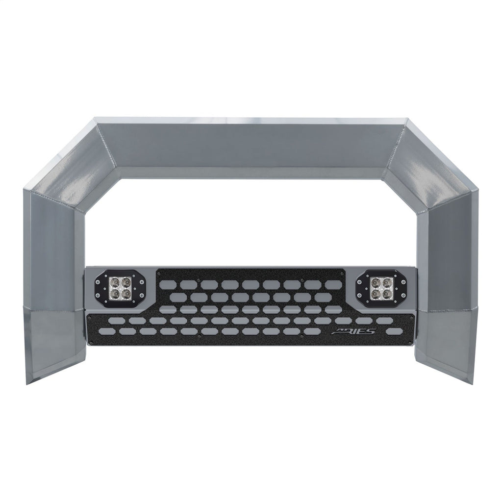 ARIES 2154101 AdvantEDGE 5-1/2in. Chrome Aluminum Bull Bar with Lights; Select Silverado; Sier - Truck Part Superstore