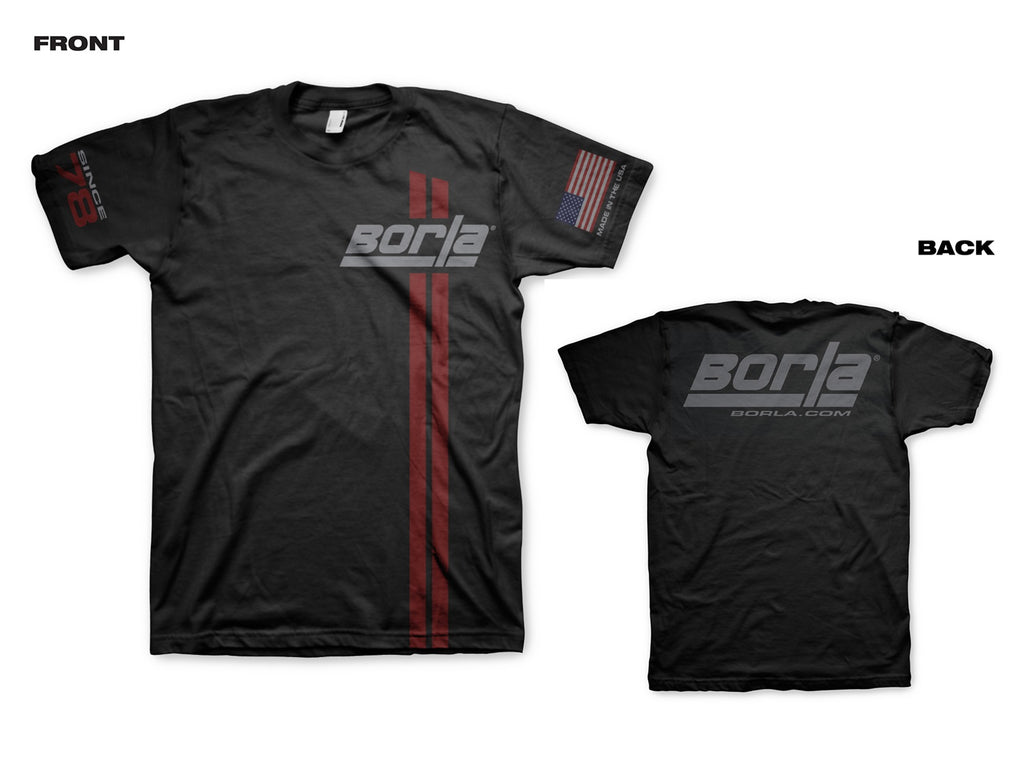 Borla 21546 Men's Since 78 Stripe T-Shirt - 3X-Large