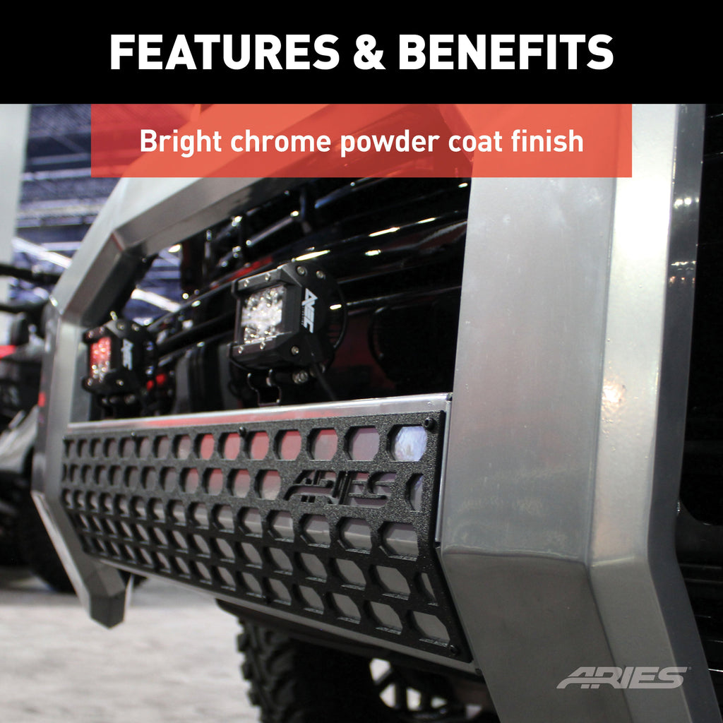 ARIES 2155000 ARIES 2155000 AdvantEDGE Chrome Aluminum Truck Bull Bar; Select Dodge; Ram 1500 - Truck Part Superstore