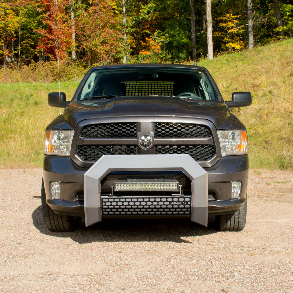 ARIES 2155001 AdvantEDGE 5-1/2in. Chrome Aluminum Bull Bar; Select Dodge; Ram 2500; 3500 - Truck Part Superstore