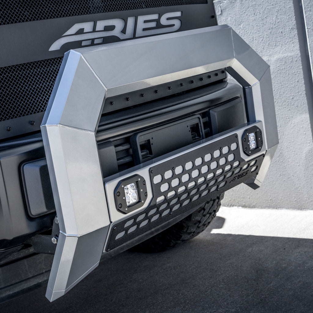 ARIES 2155100 AdvantEDGE 5-1/2in. Chrome Aluminum Bull Bar with Lights; Select Dodge; Ram 1500 - Truck Part Superstore