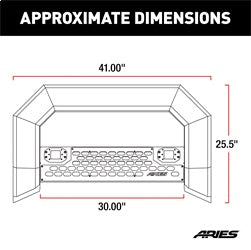 ARIES 2155100 AdvantEDGE 5-1/2in. Chrome Aluminum Bull Bar with Lights; Select Dodge; Ram 1500 - Truck Part Superstore