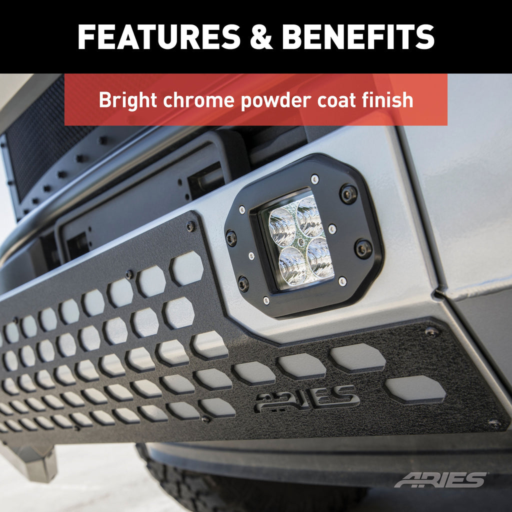 ARIES 2155100 AdvantEDGE 5-1/2in. Chrome Aluminum Bull Bar with Lights; Select Dodge; Ram 1500 - Truck Part Superstore