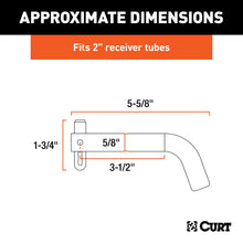 Load image into Gallery viewer, CURT 21551 5/8" Swivel Hitch Pin (2" Receiver, Chrome, Packaged)