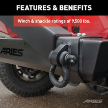 Load image into Gallery viewer, ARIES 2156001 TrailCrusher Jeep Wrangler TJ Steel Front Bumper, 9.5K for Select Jeep Wrangler