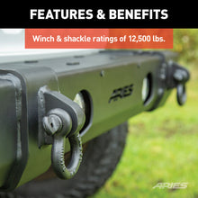 Load image into Gallery viewer, ARIES 2156002 TrailCrusher Jeep Wrangler JL, Gladiator Steel Front Bumper, 12.5K for Select Jeep Wrangler