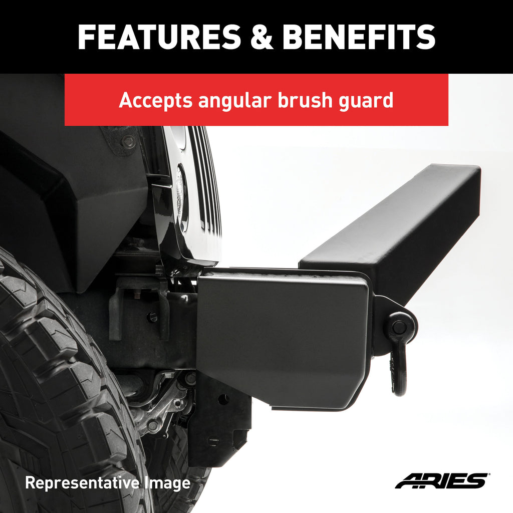 ARIES 2156002 TrailCrusher Jeep Wrangler JL, Gladiator Steel Front Bumper, 12.5K for Select Jeep Wrangler
