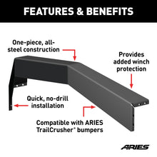 Load image into Gallery viewer, ARIES 2156050 TrailCrusher Jeep Wrangler, Gladiator Steel Front Bumper Angular Brush Guard for Select Jeep Wrangler