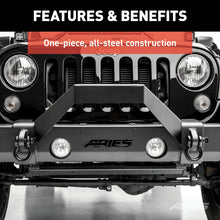 Load image into Gallery viewer, ARIES 2156050 TrailCrusher Jeep Wrangler, Gladiator Steel Front Bumper Angular Brush Guard for Select Jeep Wrangler
