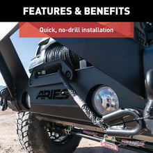 Load image into Gallery viewer, ARIES 2156050 TrailCrusher Jeep Wrangler, Gladiator Steel Front Bumper Angular Brush Guard for Select Jeep Wrangler
