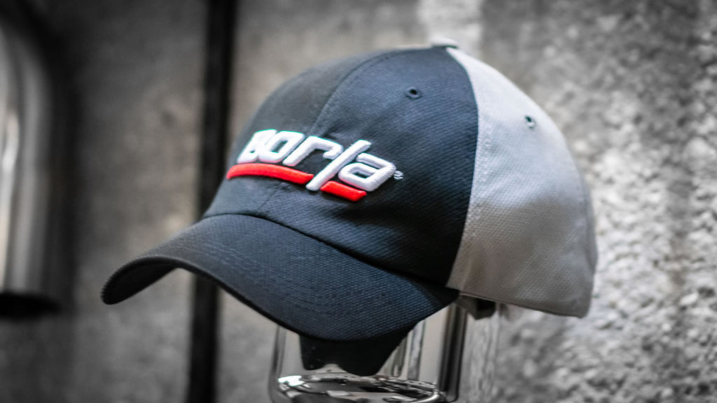 Borla 21561G Borla Logo Gray/Black Baseball Cap - Velcro Closure, One Size Fits All