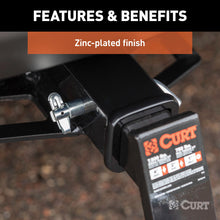 Load image into Gallery viewer, CURT 21561 1/2" Swivel Hitch Pin with 5/8" Adapter (1-1/4" or 2" Receiver, Zinc, Packaged)